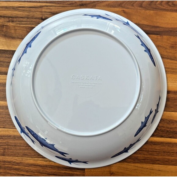 Caskata 100% Melamine Fish School 13" Pasta Serving Bowl‎ Nautical Coastal Blue - Picture 7 of 15